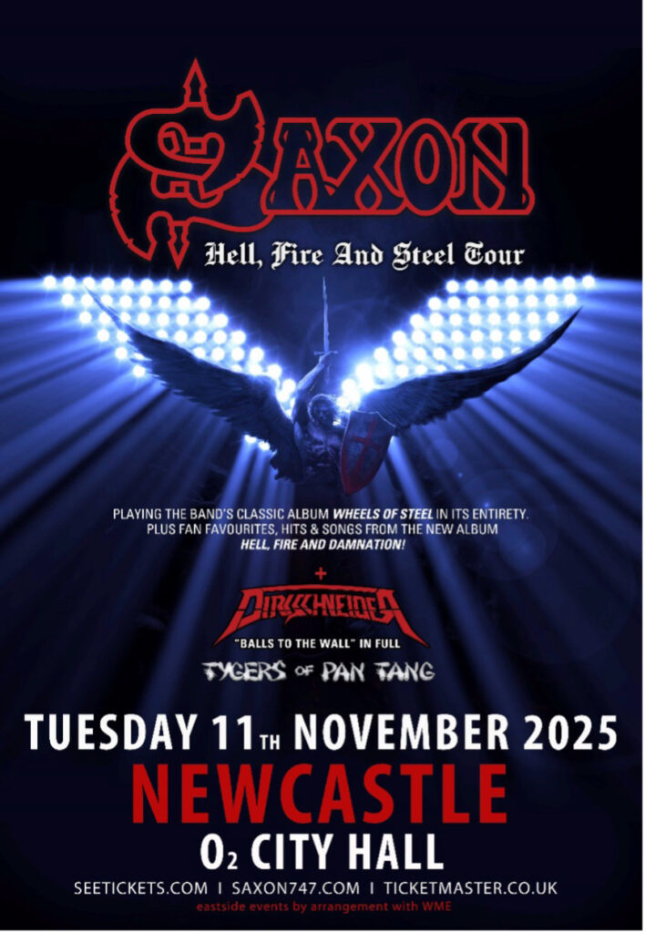 ANNOUNCE THE SPECIAL ADDITION OF TYGERS OF PAN TANG TO THEIR CELEBRATORY HELL, FIRE AND STEEL NEWCASTLE O2 CITY HALL  SHOW ON NOV 11